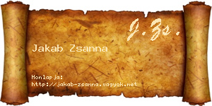Jakab Zsanna névjegykártya